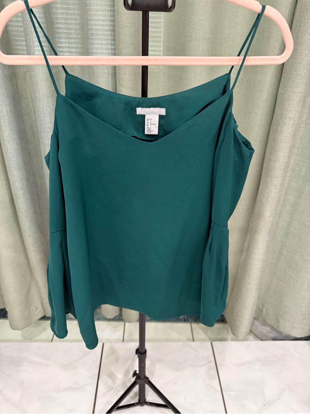 H&M Dark Teal Spaghetti-Strap Camisole